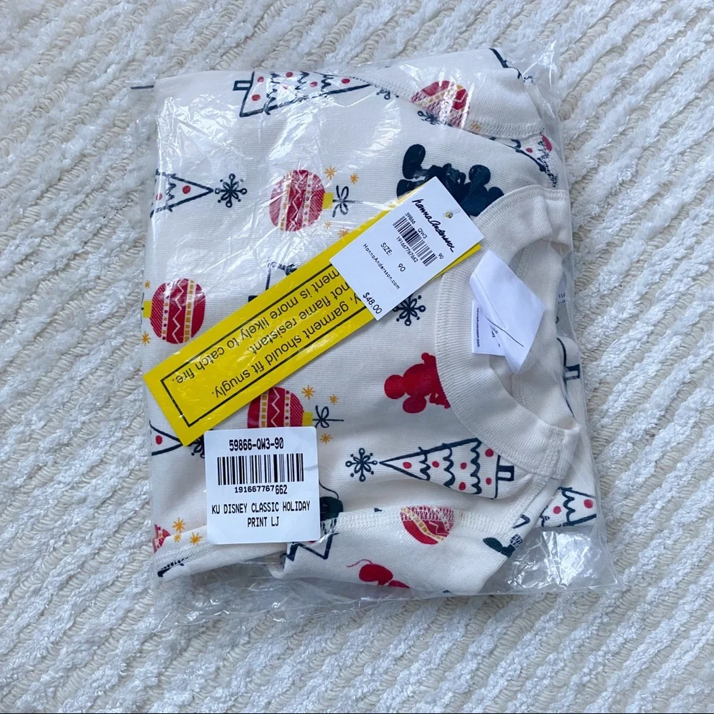 NWT Hanna Andersson Mickey Folk Tree long johns